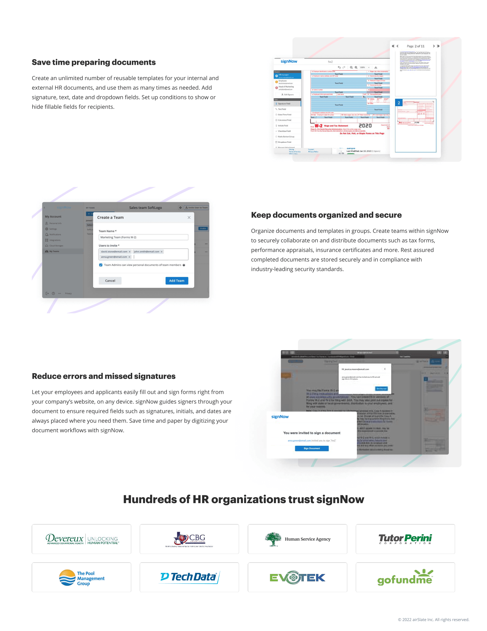 signNow for Human Resources: Solution overview